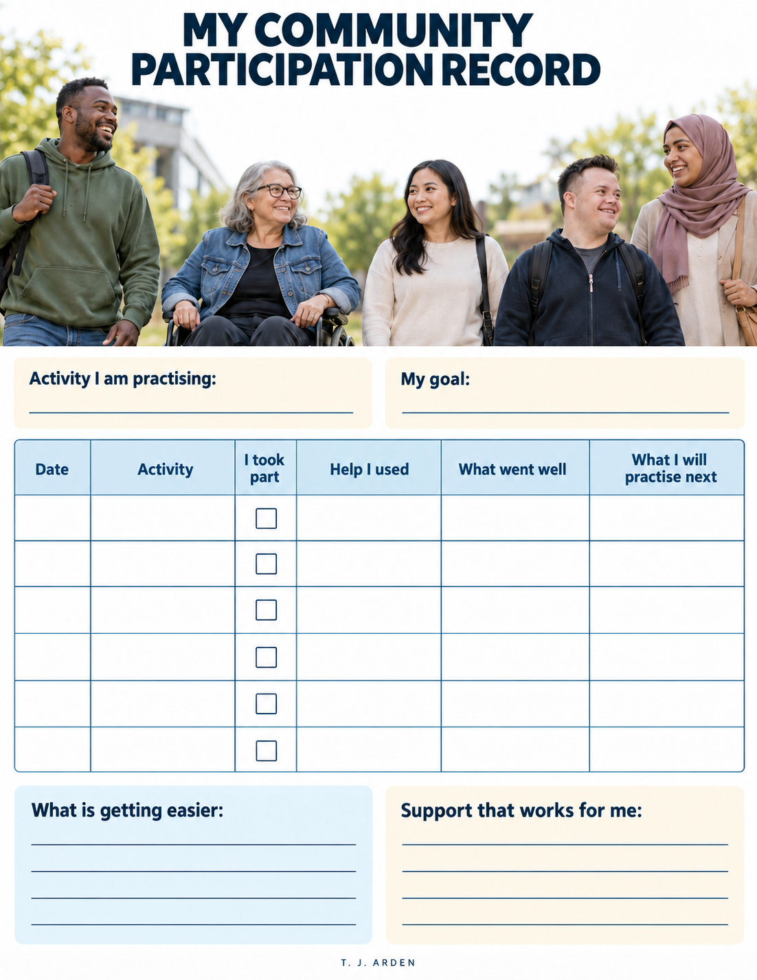 My Community Skills – Complete Printable Worksheet Bundle