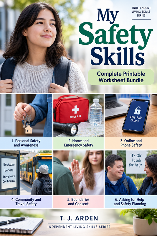 MY SAFETY SKILLS Complete Printable Worksheet Bundle